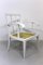 Weiß lackierter Jugendstil Armlehnstuhl aus Buchenholz von Josef Hoffmann 1