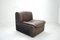 Vintage DS12 Modular Brown Leather Sofa from de Sede, Set of 6 8