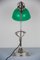 Art Deco Swivel Nickel & Glass Table Lamp, 1920s 6