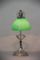 Art Deco Swivel Nickel & Glass Table Lamp, 1920s, Image 18