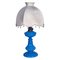 Lampe de Bureau Art Déco en Verre de Murano Bleu par Cappellin pour Venini, 1930s 1