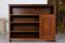 Large Vintage Carved Oak Open Bookcase 1