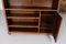 Large Vintage Carved Oak Open Bookcase 6