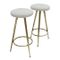 Italian Brass & Wool Bouclé Stools by Gio Ponti, 1950s, Set of 2, Image 4