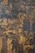 Biombo victoriano de tres paneles plegable con decoupage y bisagras de latón, Imagen 6