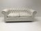 Vintage White Leather Chesterfield Sofa, 1980s 1