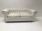 Vintage White Leather Chesterfield Sofa, 1980s, Image 1