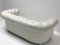 Vintage White Leather Chesterfield Sofa, 1980s, Image 2