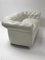 Vintage White Leather Chesterfield Sofa, 1980s, Image 6
