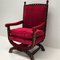 English Velvet Upholstered Armchair, 1900s, Image 4