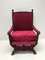 English Velvet Upholstered Armchair, 1900s 2
