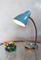Hellblaue italienische Mid-Century Lampe, 1950er 3