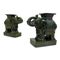 Vintage Green Ceramic Elephant Stools or Tables, 1960s, Set of 2 1