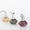 Vintage Spanish Aluminum & Glass Pendants, 1950s, Set of 3, Image 1