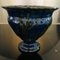Schwarz & blau glasierte Vase von Kähler, 1920er 1