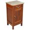 Antique Art Nouveau Mahogany and Marble Nightstand 2