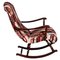 Mid-Century Italian Turned Walnut Rocking Chair, Image 2