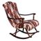 Mid-Century Italian Turned Walnut Rocking Chair 1