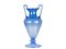 Große italienische Vintage Vase aus blauem Muranoglas 1