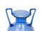 Große italienische Vintage Vase aus blauem Muranoglas 4
