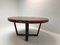 Modernist Round Wood & Resin Table with Iron Base, 2000s 12