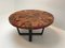 Modernist Round Wood & Resin Table with Iron Base, 2000s 2