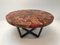 Modernist Round Wood & Resin Table with Iron Base, 2000s 14