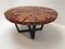 Modernist Round Wood & Resin Table with Iron Base, 2000s 13