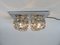 Cubist Chrome & Glass Ceiling or Wall Sconce from Peill & Putzler, 1960s 4