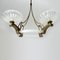 Vintage Italian Brass & Glass Chandelier, 1930s 1