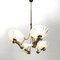 Vintage Italian Brass & Glass Chandelier, 1930s, Image 3