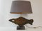 Lampe de Bureau Brustaliste en Forme de Poisson en Bronze et Marbre, France, 1970s 13