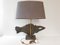 French Brustalist Fish-Shaped Bronze & Marble Table Lamp, 1970s, Image 11