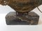 French Brustalist Fish-Shaped Bronze & Marble Table Lamp, 1970s 3