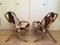 Vintage Cowhide & Bamboo Easy Chairs, 1970s, Set of 2 2