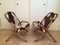 Vintage Cowhide & Bamboo Easy Chairs, 1970s, Set of 2, Image 2