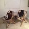 Vintage Cowhide & Bamboo Easy Chairs, 1970s, Set of 2 4