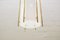 Lámpara colgante de iglesia grande de latón y vidrio acrílico, años 60, Imagen 7