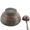 17th Century Heavy Copper Bowl with Tin Covered Ladle, Image 3