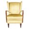 Italian High Back Golden Velvet Lounge Chairs by Gio Ponti, 1930s, Set of 2 2