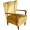 Italian High Back Golden Velvet Lounge Chairs by Gio Ponti, 1930s, Set of 2 4