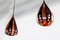 Copper & Black Metal Pendant Lamps by Werner Schou for Coronell Elektro, 1960s, Set of 2, Image 3