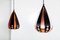 Copper & Black Metal Pendant Lamps by Werner Schou for Coronell Elektro, 1960s, Set of 2 4