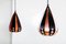 Lámparas colgantes de cobre y metal negro de Werner Schou para Coronell Elektro, años 60. Juego de 2, Imagen 4