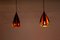 Copper & Black Metal Pendant Lamps by Werner Schou for Coronell Elektro, 1960s, Set of 2, Image 7