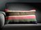 Pink-Green-Brown-White Striped Lumbar Kilim Pillow by Zencef, 2014 1