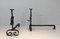 Antique Wrought Iron Andirons, Set of 2 7
