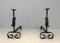 Antique Wrought Iron Andirons, Set of 2 5