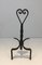 Vintage Twisted Wrought Iron Andirons, Set of 2, Image 8