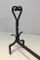 Vintage Twisted Wrought Iron Andirons, Set of 2 13